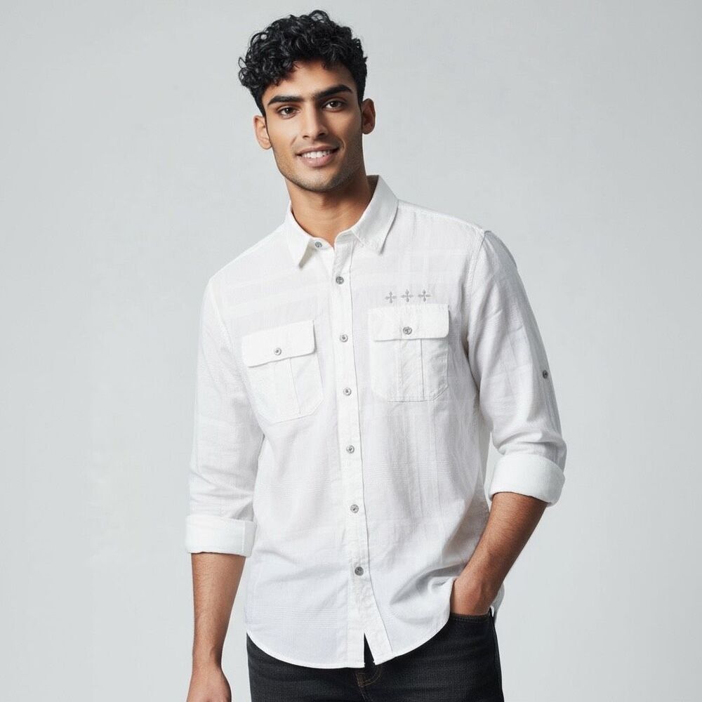 Mens Affliction Black Premium Button Down Shirt M
